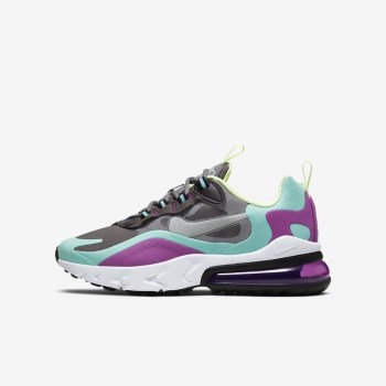 Nike Air Max 270 React - Nagyobb Gyerek Utcai Cipő - Lila/Titán